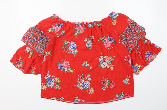 Womens UK Size 16 Dorothy Perkins Red Basic Blouse