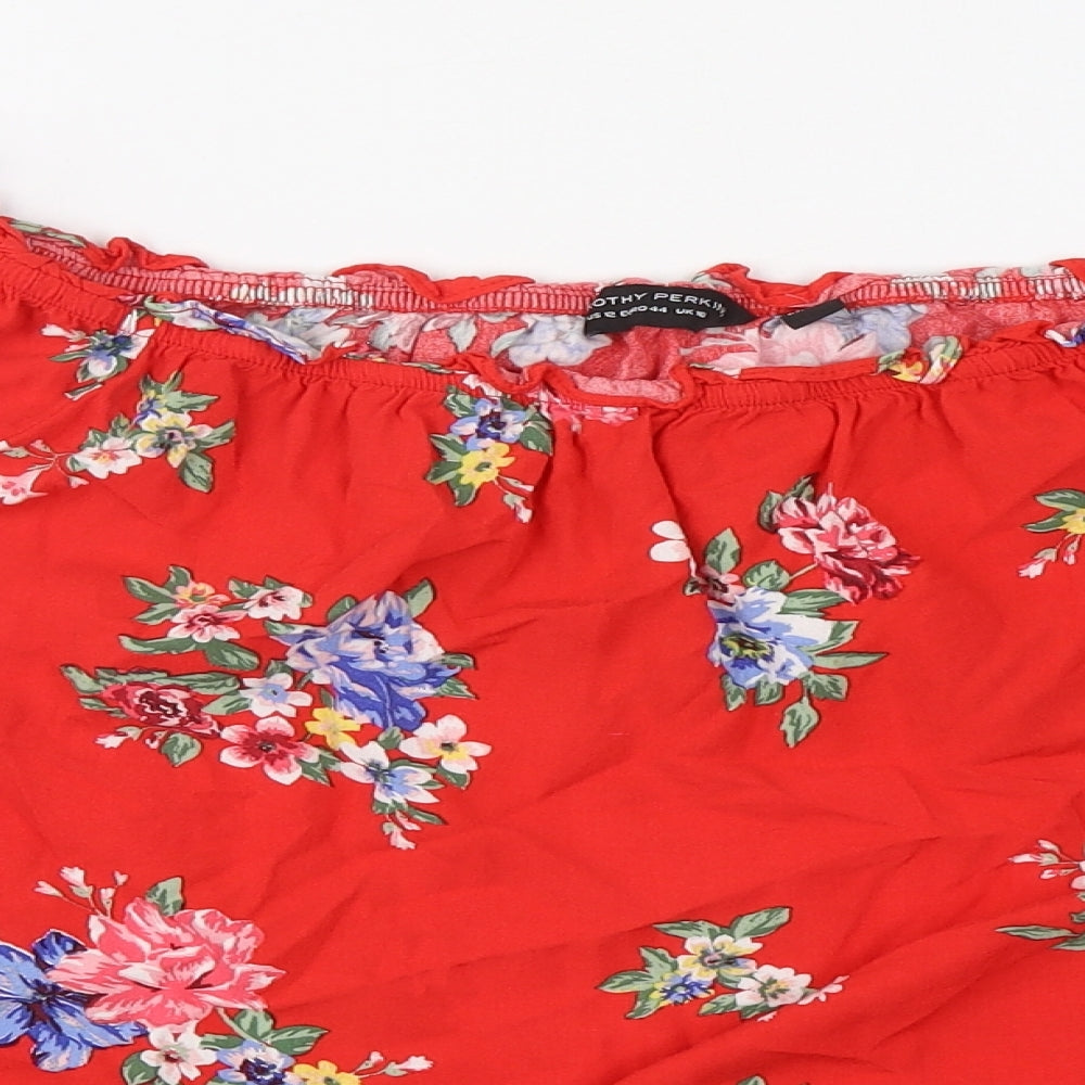 Womens UK Size 16 Dorothy Perkins Red Basic Blouse