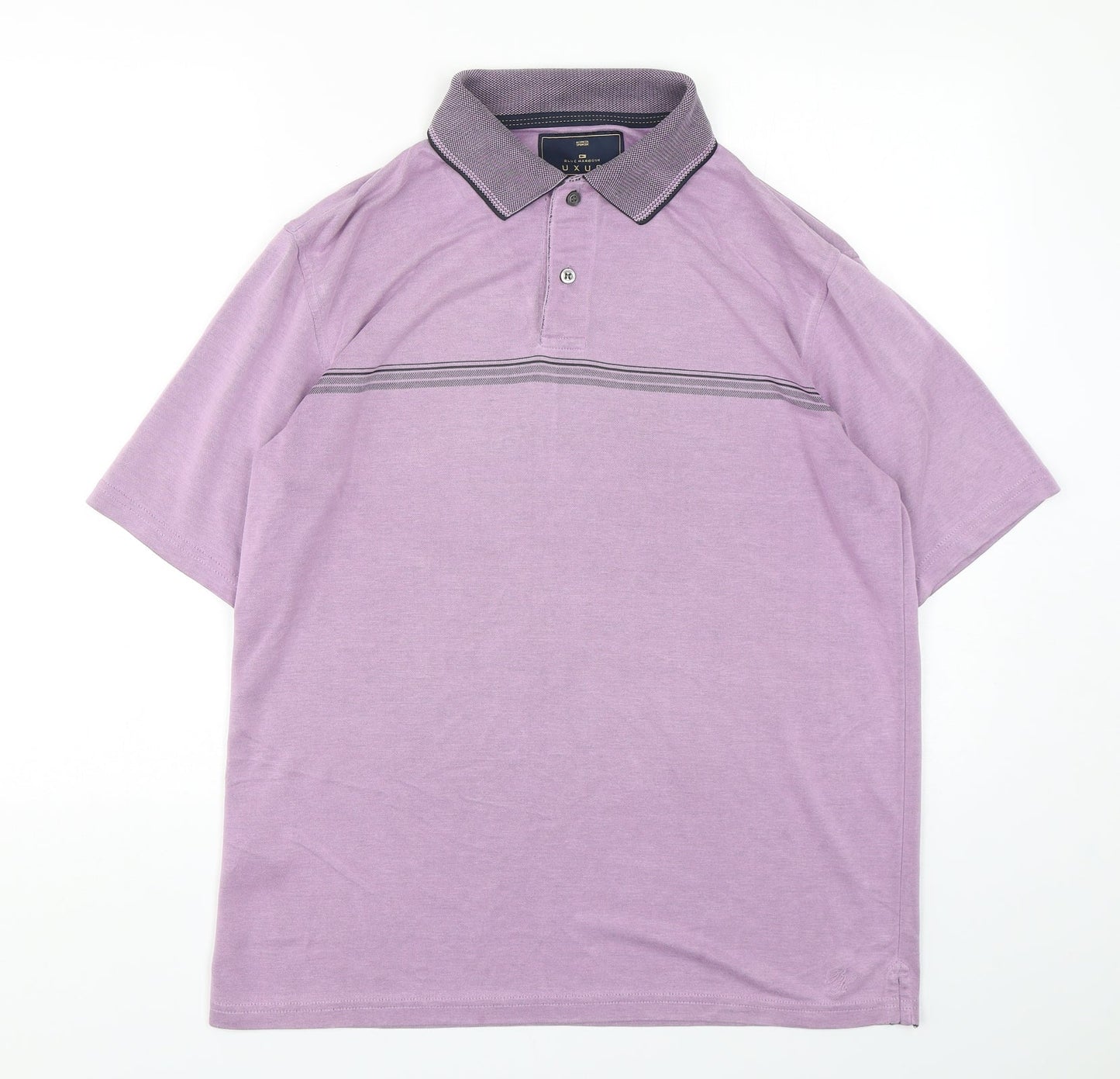 Blue Harbour Mens Purple  Modal  Polo Size M Collared Pullover