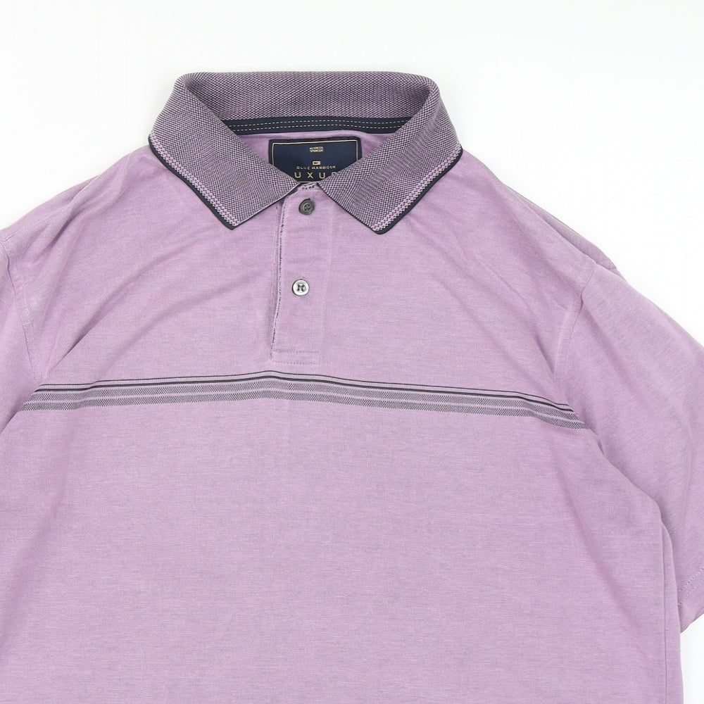 Blue Harbour Mens Purple  Modal  Polo Size M Collared Pullover