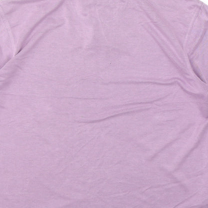 Blue Harbour Mens Purple  Modal  Polo Size M Collared Pullover