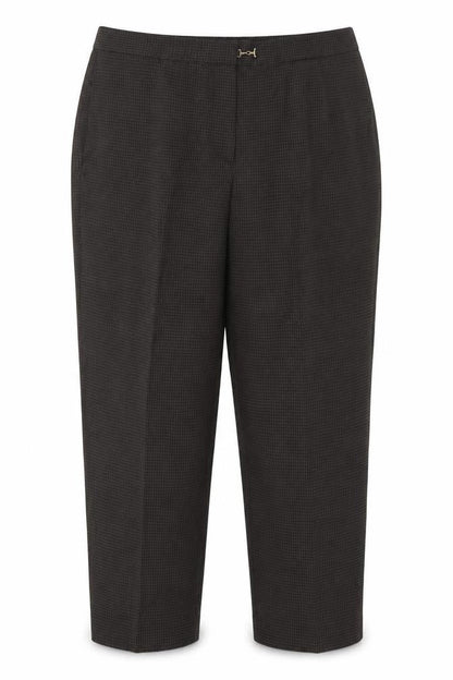 BHS Womens Brown Check Polyester Trousers  Size 20 L28 in Regular