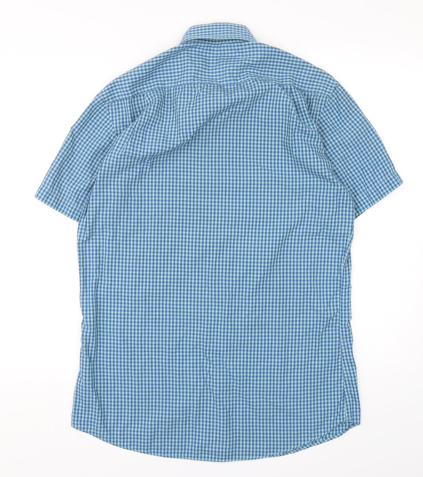 Mens UK Size 15 Cedar Wood State Multicoloured  Button-Up Short Sleeve Casual Sh