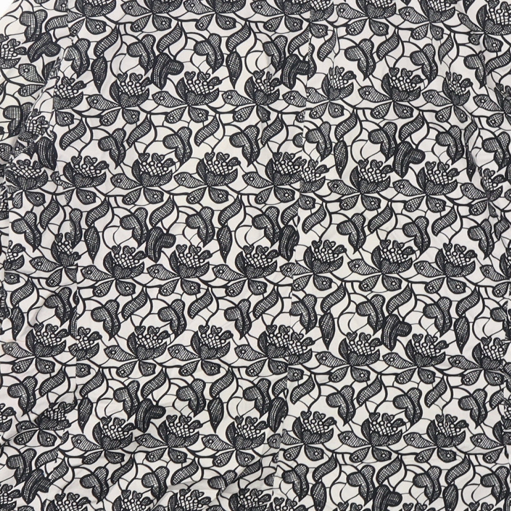 Topshop Womens Multicoloured Floral Cotton Jacket Blazer Size 8