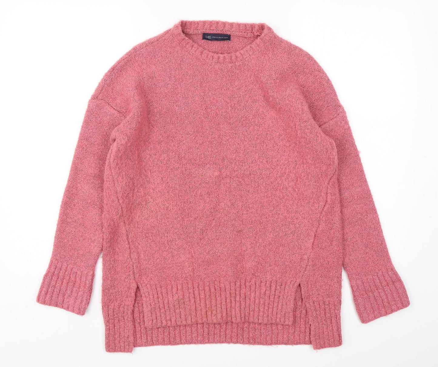 Womens UK Size S Marks and Spencer Pink Pullover Jumper