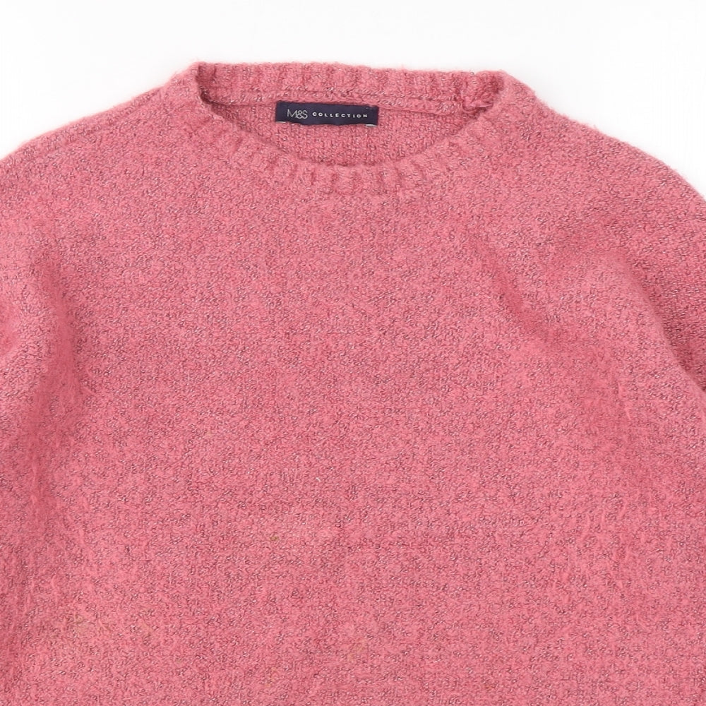 Womens UK Size S Marks and Spencer Pink Pullover Jumper