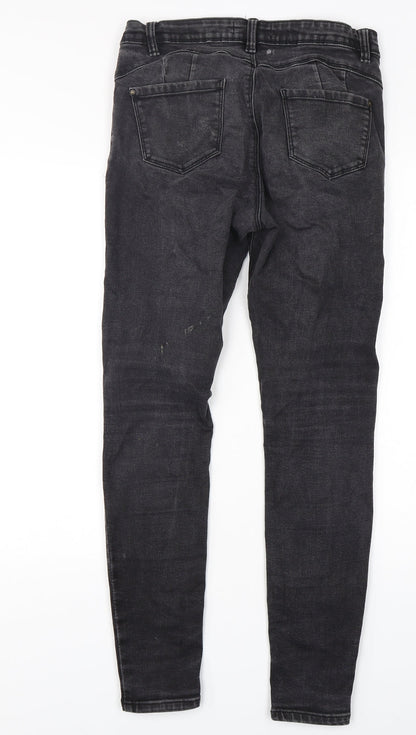 Denim Co Womens Black  Cotton Skinny Jeans Size 12 L30 in Regular