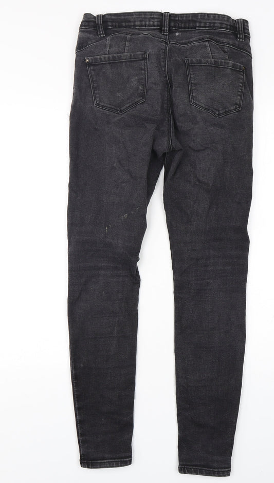 Denim Co Womens Black  Cotton Skinny Jeans Size 12 L30 in Regular