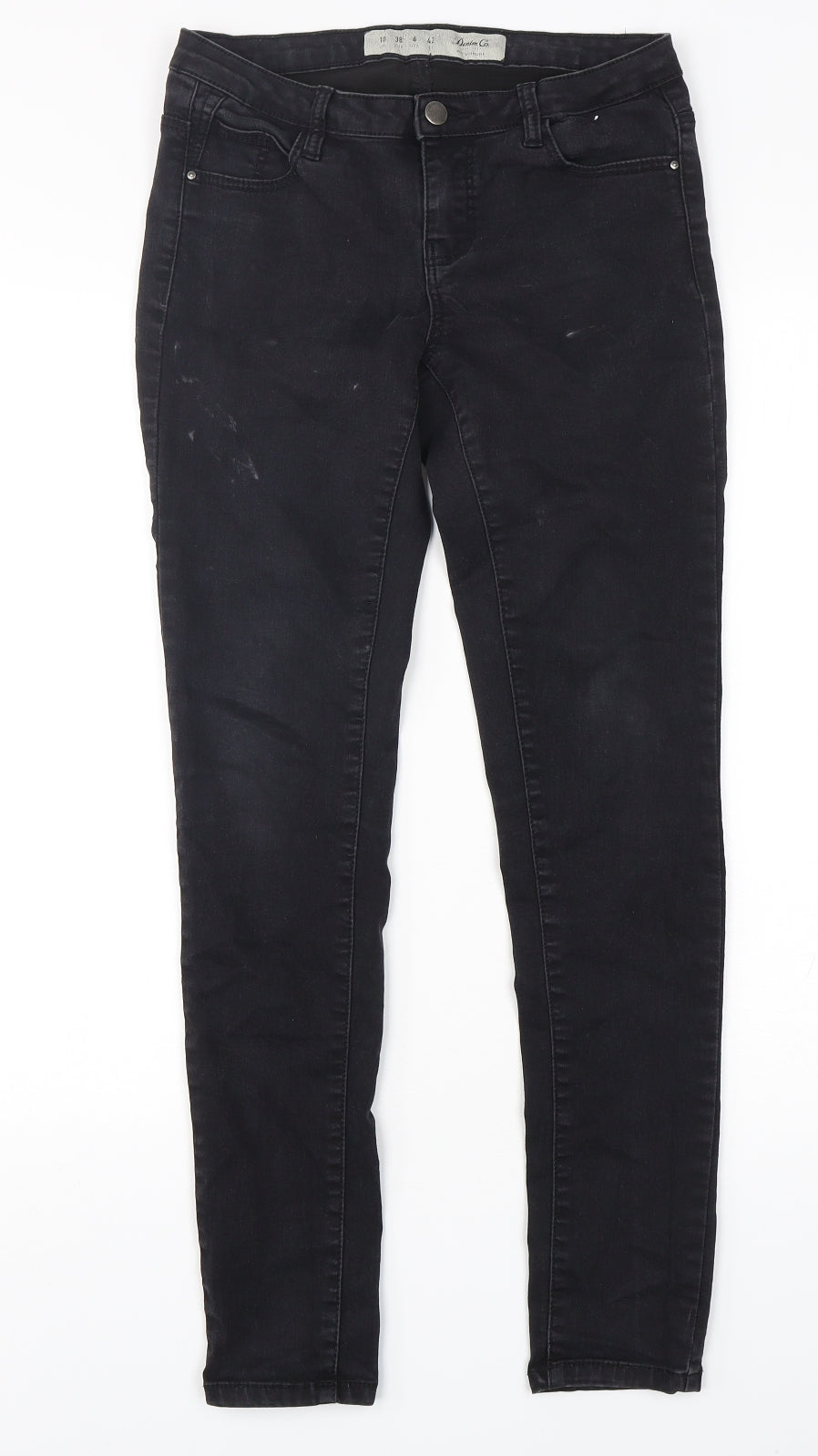 Denim Co Womens Black  Cotton Skinny Jeans Size 10 L29 in Regular
