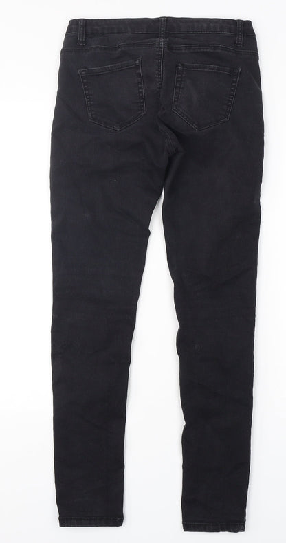 Denim Co Womens Black  Cotton Skinny Jeans Size 10 L29 in Regular