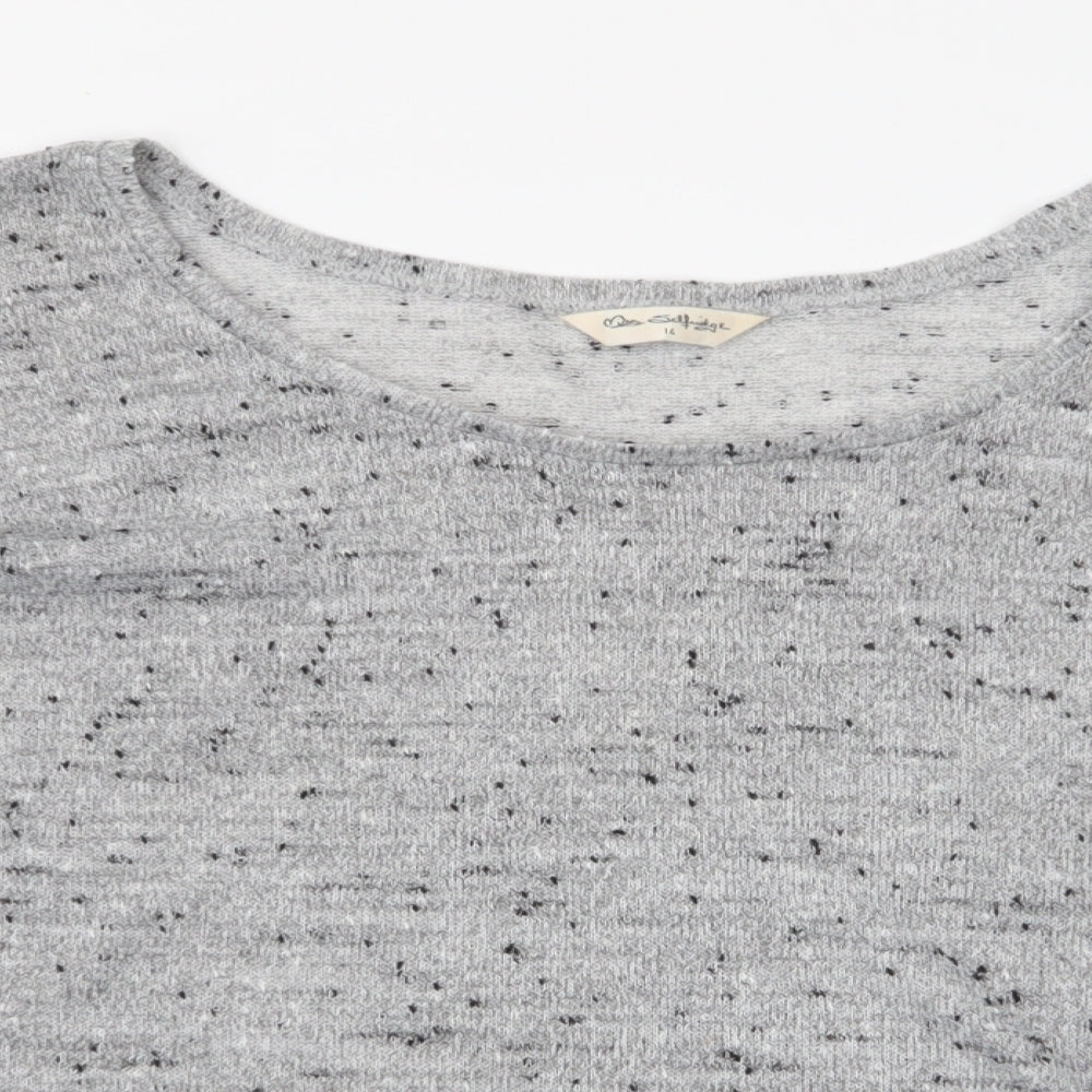 Womens UK Size 14 Miss Selfridge Grey Pullover Jumper