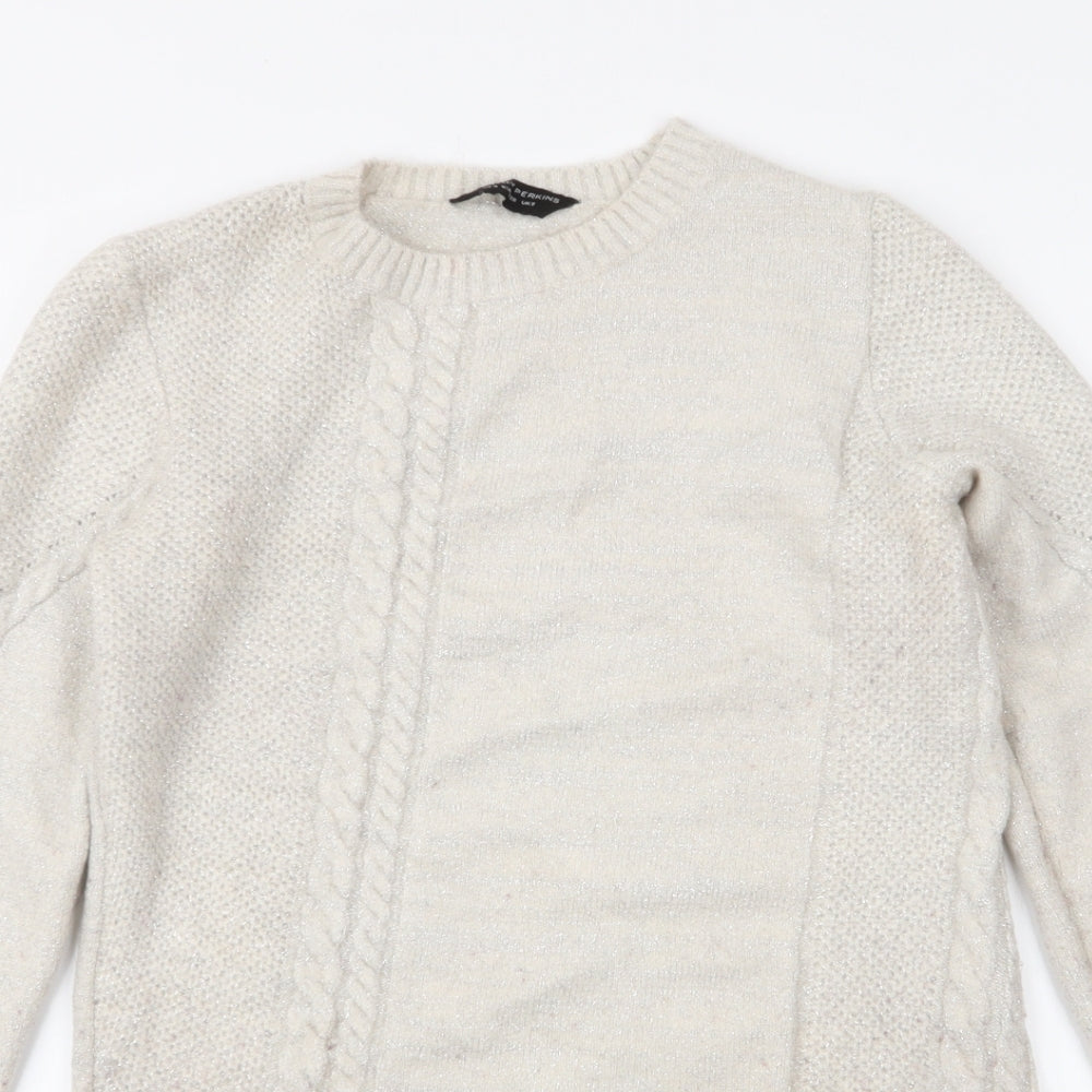 Womens UK Size 8 Dorothy Perkins Beige Pullover Jumper