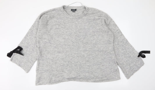 Primark Womens Grey Round Neck  Acrylic Pullover Jumper Size XL