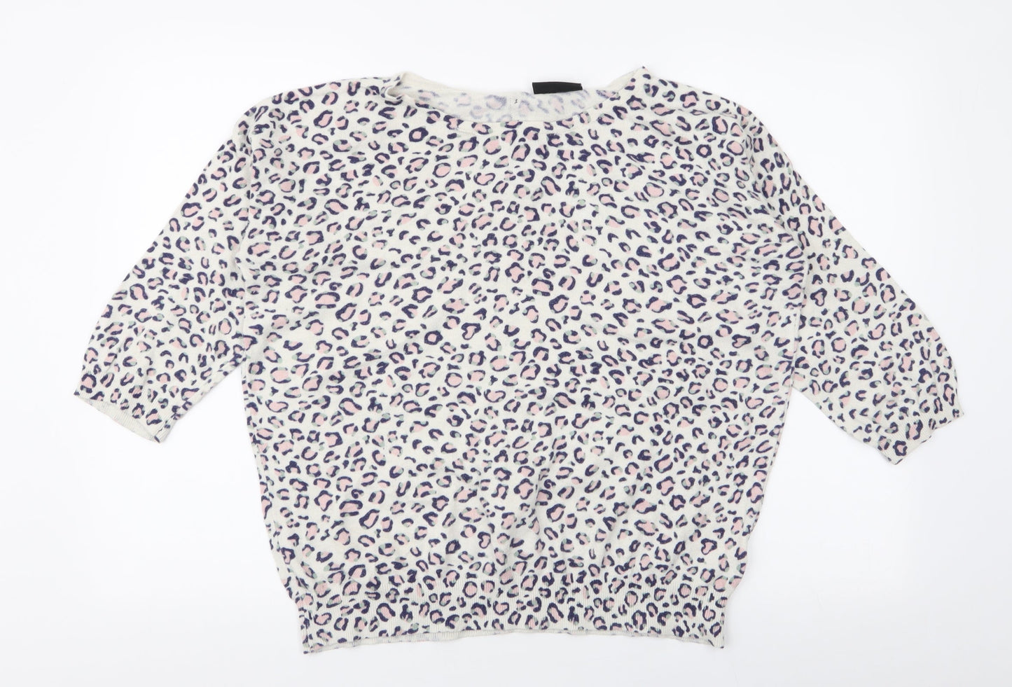 Womens UK Size L Wallis White Pullover Jumper