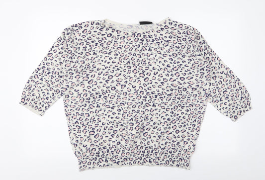 Womens UK Size L Wallis White Pullover Jumper