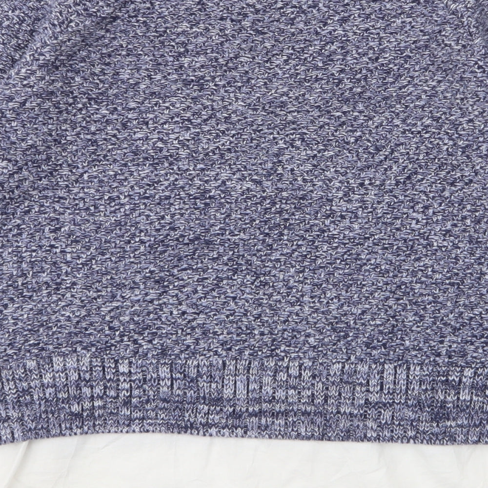 TU Womens Blue Round Neck  100% Cotton Pullover Jumper Size 10   - Shirt insert