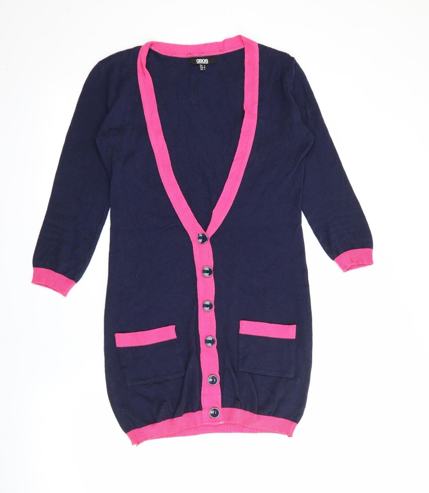 Womens UK Size 8 ASOS Blue Cardigan Jumper