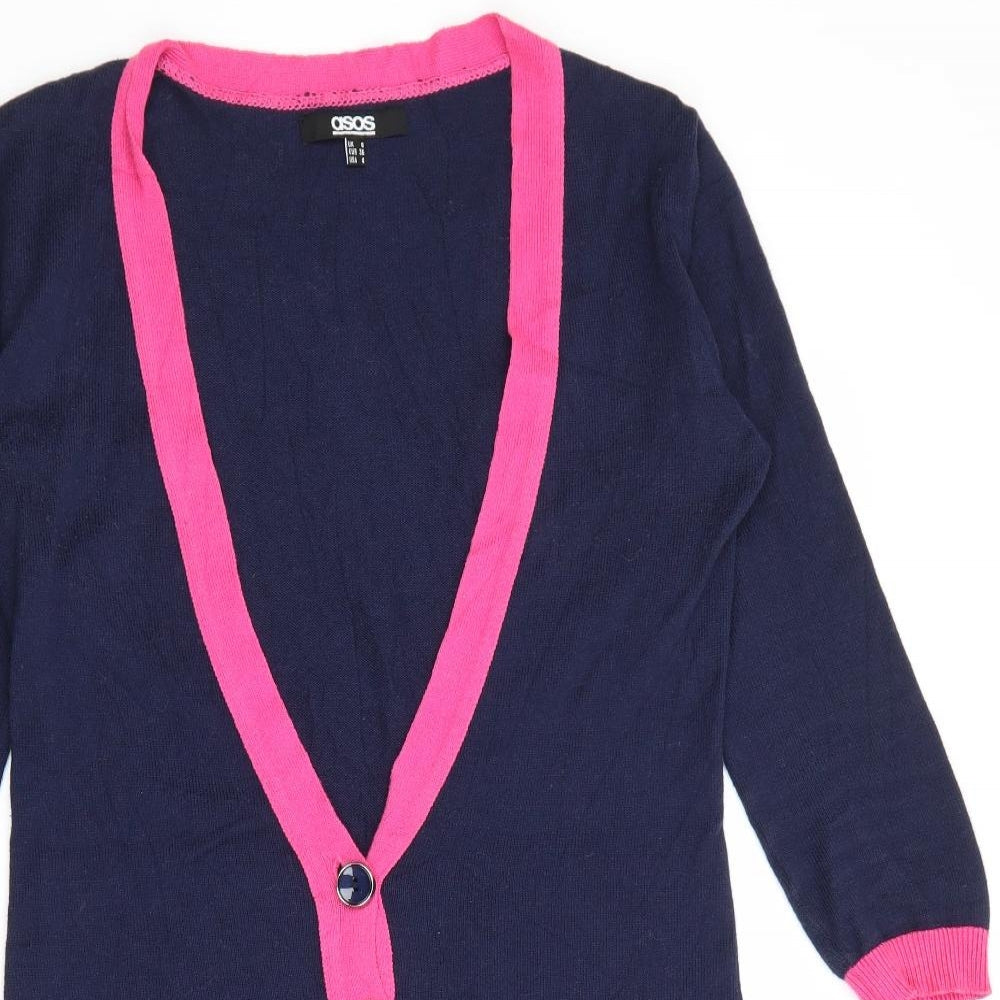 Womens UK Size 8 ASOS Blue Cardigan Jumper
