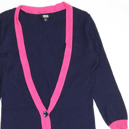 Womens UK Size 8 ASOS Blue Cardigan Jumper