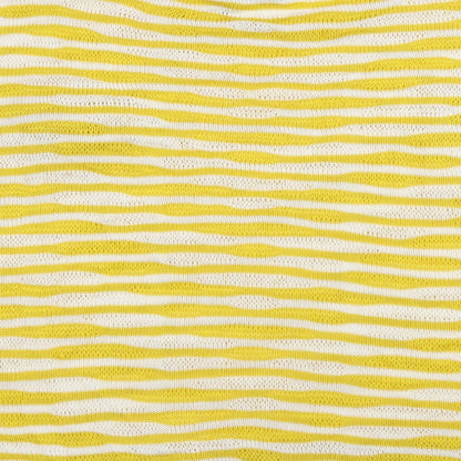 Katsumi Womens Yellow Crew Neck Striped Acrylic Pullover Jumper Size M