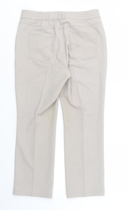Womens UK Size 10 Marks and Spencer Regular Fit Dress Pants Beige Trousers