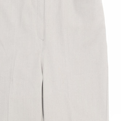 Womens UK Size 10 Marks and Spencer Regular Fit Dress Pants Beige Trousers