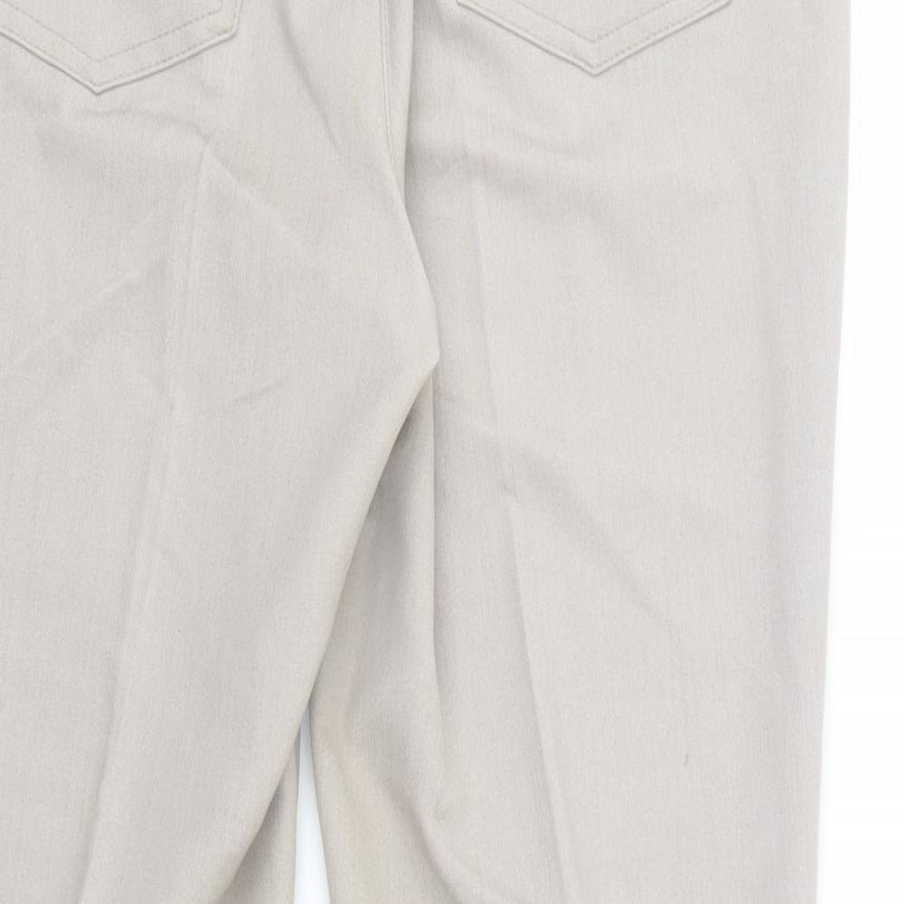 Womens UK Size 10 Marks and Spencer Regular Fit Dress Pants Beige Trousers