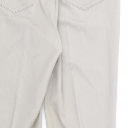 Womens UK Size 10 Marks and Spencer Regular Fit Dress Pants Beige Trousers