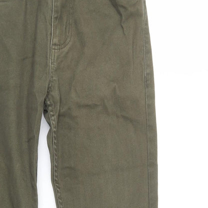 Primark Womens Green  Cotton Skinny Jeans Size 28 L30 in Regular Button