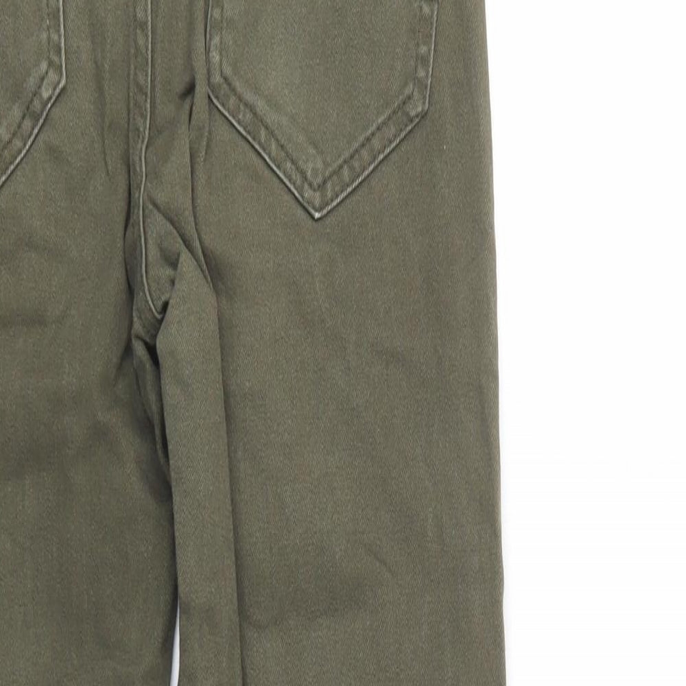 Primark Womens Green  Cotton Skinny Jeans Size 28 L30 in Regular Button