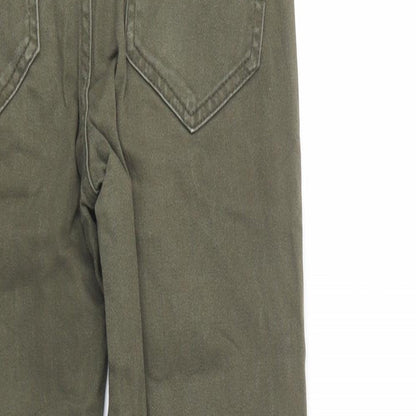 Primark Womens Green  Cotton Skinny Jeans Size 28 L30 in Regular Button