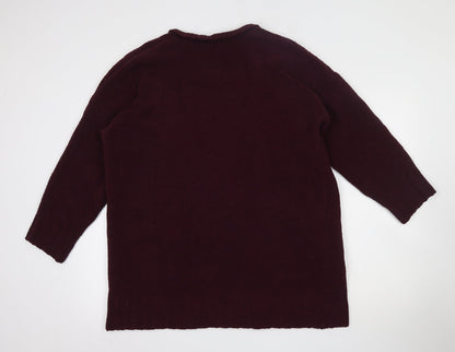 American Eagle Womens Purple V-Neck  Polyester Cardigan Jumper Size XS