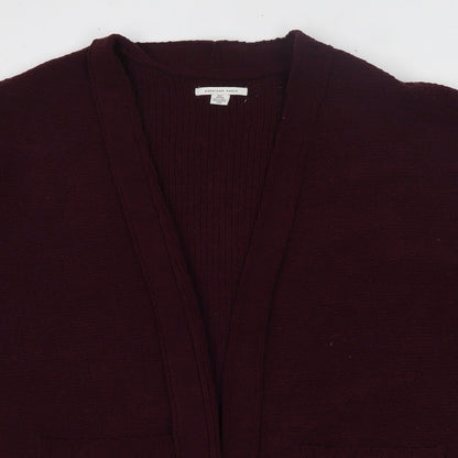 American Eagle Womens Purple V-Neck  Polyester Cardigan Jumper Size XS