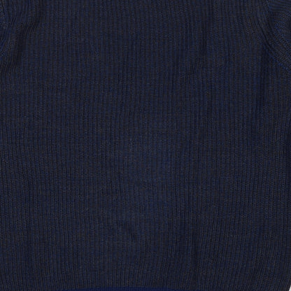 Marks and Spencer Mens Blue Round Neck  Acrylic Pullover Jumper Size S