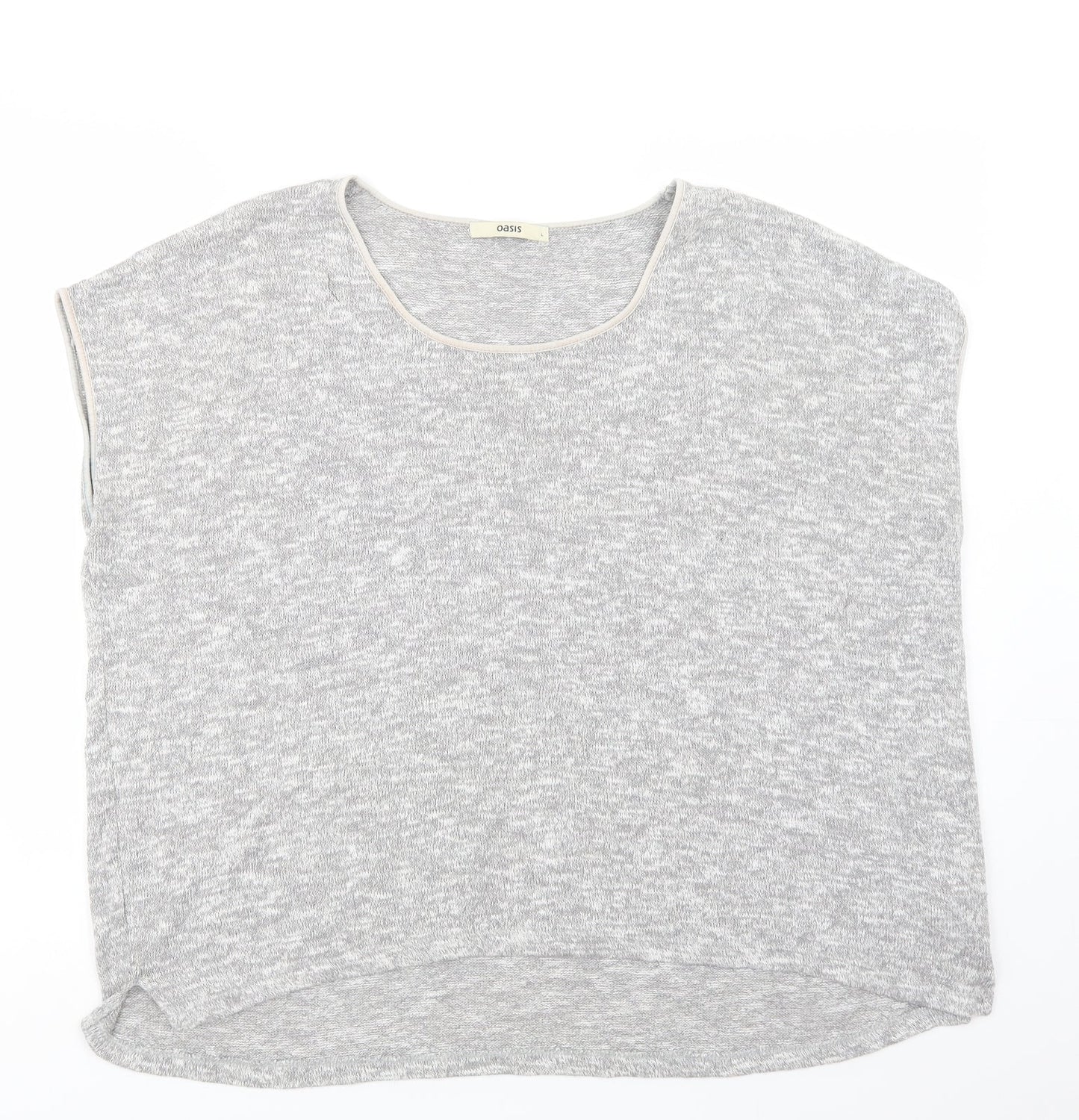 Oasdis Womens Grey Scoop Neck  Viscose Pullover Jumper Size L