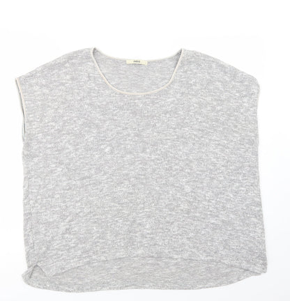 Oasdis Womens Grey Scoop Neck  Viscose Pullover Jumper Size L