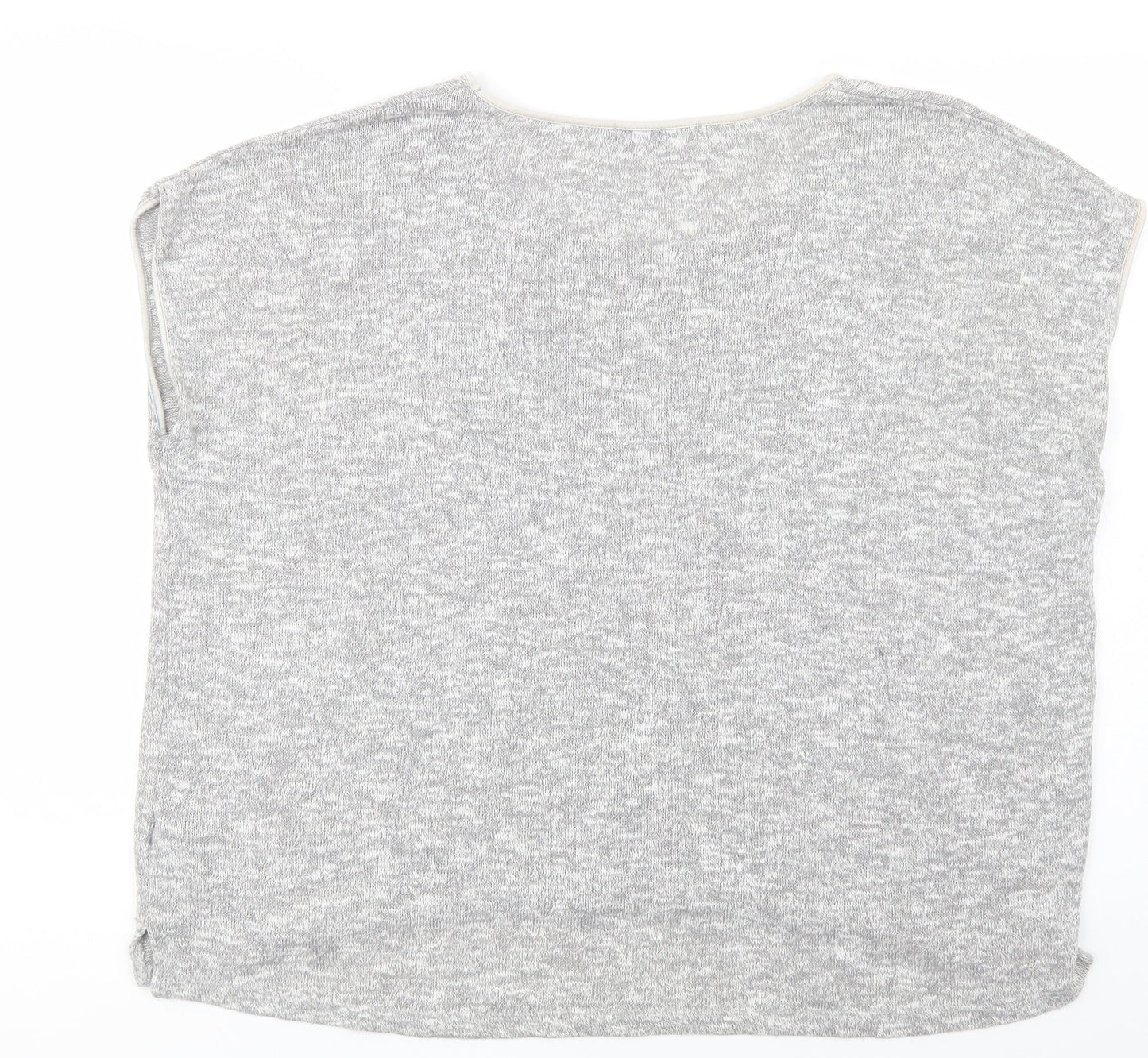 Oasdis Womens Grey Scoop Neck  Viscose Pullover Jumper Size L