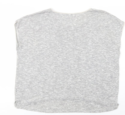Oasdis Womens Grey Scoop Neck  Viscose Pullover Jumper Size L