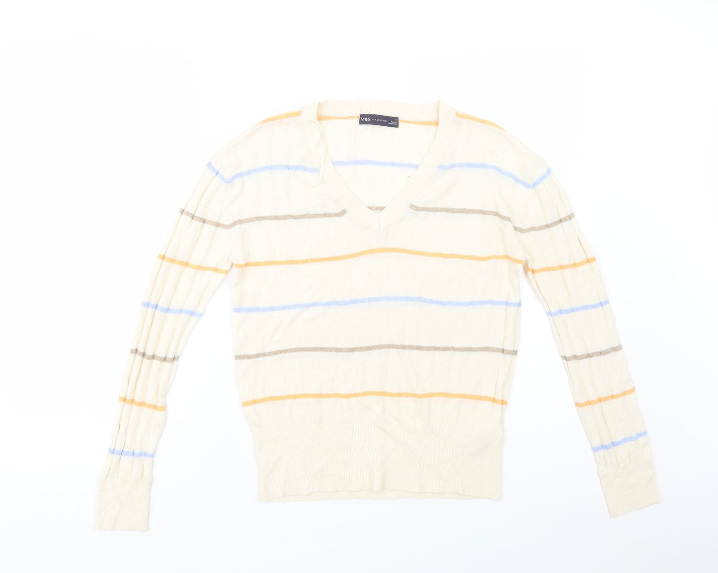Womens UK Size S Marks and Spencer Ivory Pullover Jumper