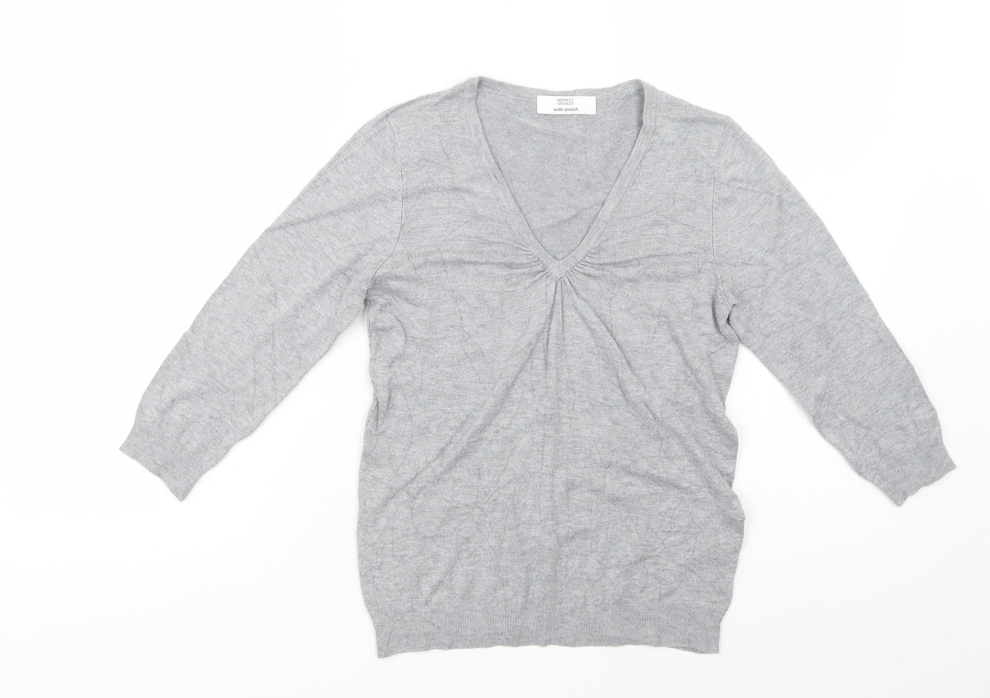 Womens UK Size 8 Marks and Spencer Grey Pullover Jumper
