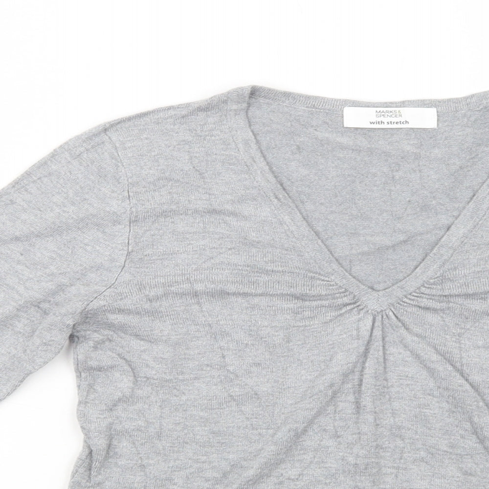 Womens UK Size 8 Marks and Spencer Grey Pullover Jumper