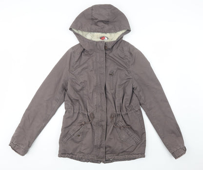 Womens UK Size 8 H&M Brown Parka Coat