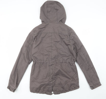 Womens UK Size 8 H&M Brown Parka Coat
