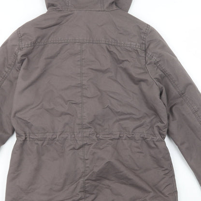 Womens UK Size 8 H&M Brown Parka Coat
