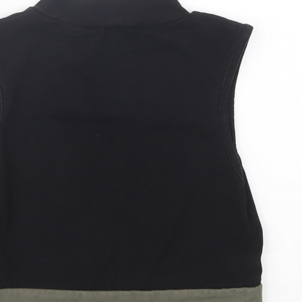 Brand and care label for Primark girls’ black cotton basic blouse, size 9-10, years mock neck pullover