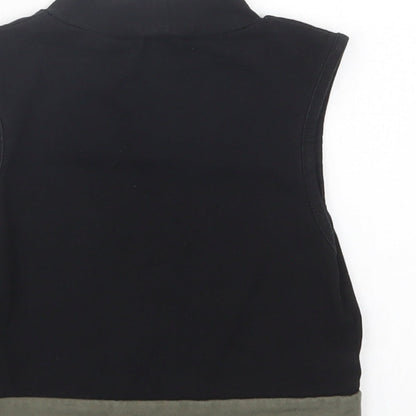 Brand and care label for Primark girls’ black cotton basic blouse, size 9-10, years mock neck pullover