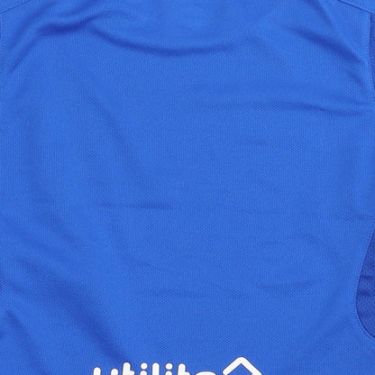 Hummel Boys Blue  100% Polyester Jersey T-Shirt Size 2-3 Years Round Neck Pullover - Rangers FC