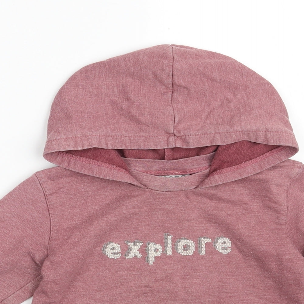 Keedo Boys Purple  100% Cotton Pullover Hoodie Size 4 Years   - EXPLORE
