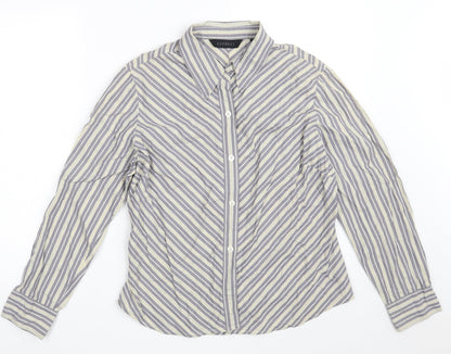 Womens UK Size 12 Express Grey Basic Button-Up