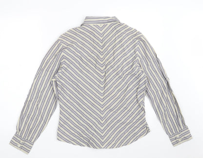 Womens UK Size 12 Express Grey Basic Button-Up